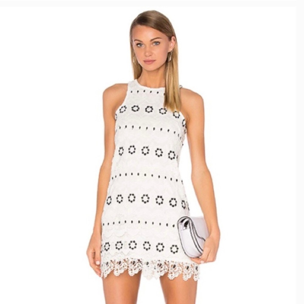 Lovers + Friends White New Caspian Lace Mini XS